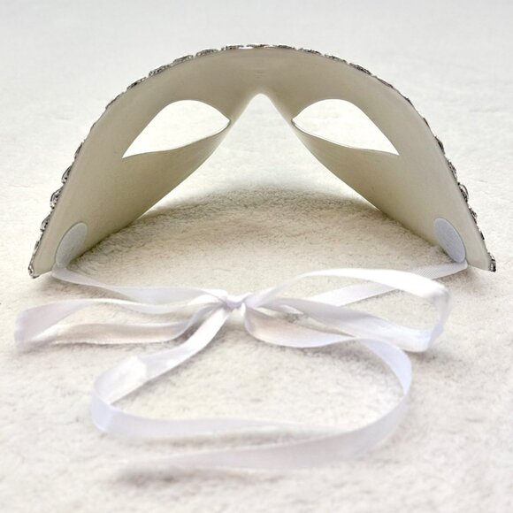 Couple Masquerade Venetian Costume Cosplay Metal Masks Silver White - Picture 9 of 9